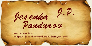 Jesenka Pandurov vizit kartica